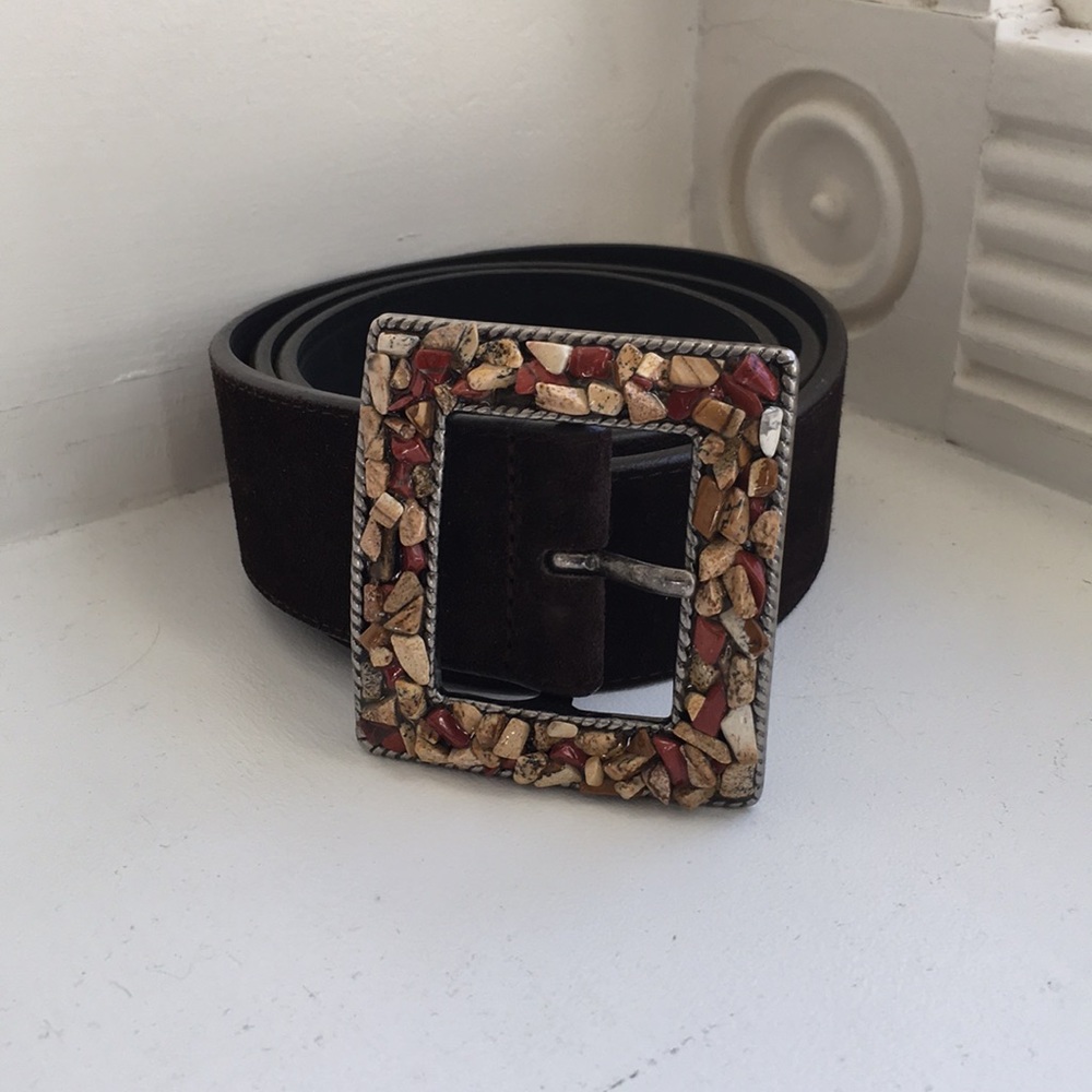 Brown Suede Belt